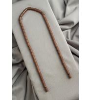 Hematit Doğal Taş Mat Kahverengi Silindir Kesim 6x8mm Dizi [AA]
