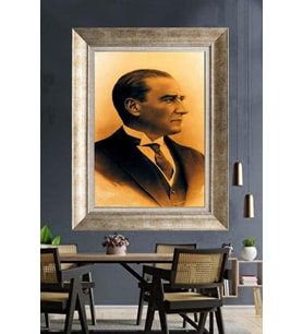 Gümüş Çerçeveli Atatürk Tablo ds164