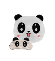 Sevimli Panda Polar Oyuncak 35*35cm Göz Bandı Hediyeli (Beyaz)