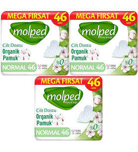 Molped Pure&Soft Hijyenik Ped Normal 138 (3PK*46) Adet Mega Pk