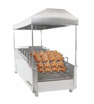 Pimak Kömürlü Yatay Tip Piliç Makinesi 4 + 4 şiş 20 + 20 Piliç