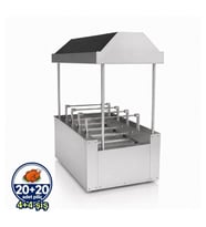 Pimak Kömürlü Yatay Tip Piliç Makinesi 4 + 4 şiş 20 + 20 Piliç