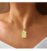 Kişiye Özel 925 Ayar Gümüş Sevimli Mumya Kolye (Gold)