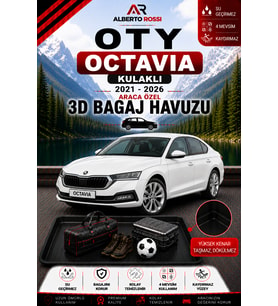 Oty Octavia Kulakli 2021 - 2026 Araca Özel 3D Bagaj Havuzu