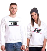 Tshirthane King Queen 22 Sevgili Kombinleri Sweatshirt Kombini (Tek Ürün Fiyatıdır.)