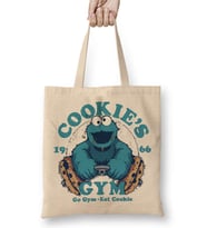 Cookie Monster Kurabiye Canavarı Bez Çanta Uzun Saplı