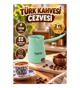 Elektrikli Türk Kahvesi Cezvesi 700W – 4 Fincan Kapasiteli Beyaz