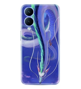 Vivo Y17S Kılıf Silikon Desen Özel Seri Kız ve Ejderha 1742