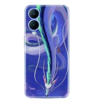 Vivo Y17S Kılıf Silikon Desen Özel Seri Kız ve Ejderha 1742