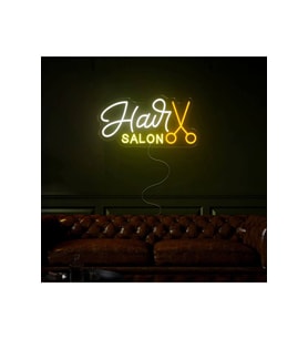 Haır SALON Yazılı ve Şekilli Neon Tabela
