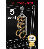Üçlü Yedek Küpe Standı Askısı Pleksi Takı Standı Askılık Yedeği (5 ADET) (Şeffaf)