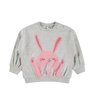 Civil Baby Tavşan Baskılı 3-18 Ay Sweatshirt - Gri