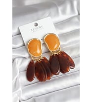 Pirinç Gold Renk Vintage Model Kadın Küpe 5886 - SSSSSS6245-5616