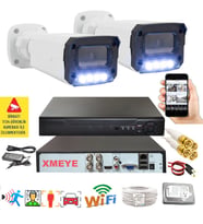 2 li Hareket Algılayan 5 MP Lens 4 Warm Led Gece Renkli Gösteren Güvenlik Kamerası Seti BS 3404W