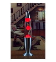 Lav Lambası Kırmızı Büyük Boy 41 cm Gece Lambası Lava Lamp Kırmızı
