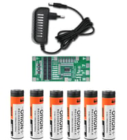 6 Adet Orion Li-ion Şarjlı Pil, 6S 40A BMS. ve 6S Li-ion şarj uyumlu 25.2V 1A Adaptör