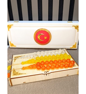 3 ADET AKRİLİK BİLEK BOY TESBİH AHŞAP KUTUDA