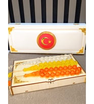 3 ADET AKRİLİK BİLEK BOY TESBİH AHŞAP KUTUDA