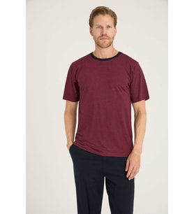 Erkek O.Yaka Pijama Takımı Konforlu Uyku Modern Tasarım (Bordo)
