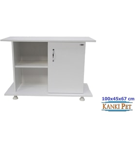 Kanki Pet 100 cm MDF Akvaryum KP1045 Beyaz Sehpa 100 x 45 x 67 cm Akvaryum Beyaz sehpa