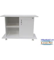 Kanki Pet 100 cm MDF Akvaryum KP1045 Beyaz Sehpa 100 x 45 x 67 cm Akvaryum Beyaz sehpa