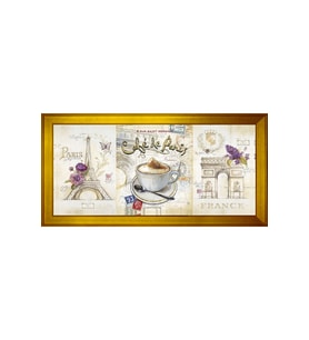Manzara Temalı Kanvas Tablo 80 x 110 cm Gold Çerçeve