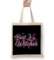 Best Witches Cute Halloween Witch Best Wishes Pun Bez Çanta Uzun Saplı