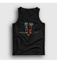 Presmono Unisex Siyah Robots Daft Punk Atlet 293567tt