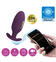 Telefon Kumandalı 12 Titreşim Fonksiyon & 3 Elektro Stimülasyonlu Teknolojik  Vajinal Vibratör (Mor)