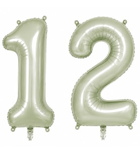 12 Rakam Folyo Balon Yeşil Rengi (76 cm)