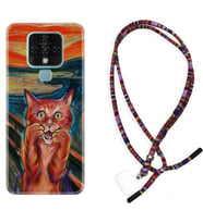 Tecno Camon 16 18P Pova Kılıf Boyun Asklı Rasta Silikon Tablo Cat 1788