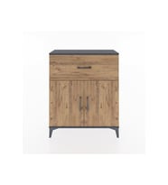 Arges Şifonyer Tek Raflı Tek Çekmeceli 2 Kapaklı 88x30x106 Antrasit-Çam