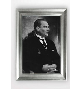 Gümüş Çerçeveli Atatürk Tablo cv978