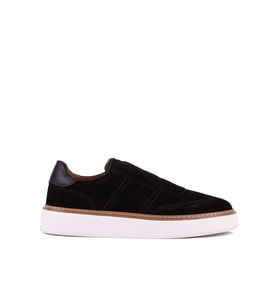 Shoetyle - Hakiki Süet Deri Siyah Renk Erkek Günlük Ayakkabı - 250-3002