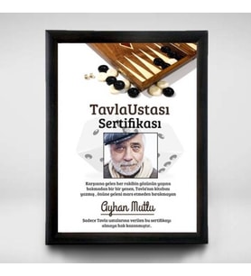 Kişiye Özel Tavla Ustalarına Özel Sertifika