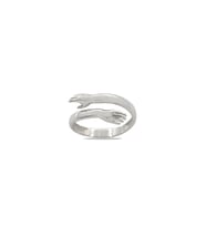 Anne-Bebek Eli Detaylı Silver Renk Free Size 925 Ayar Gümüş Kadın Yüzük