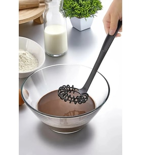 Yanmaz Yapışmaz Yüksek Isıya Dayanıklı Teflon Spiral Çırpıcı - Yumurta Çırpıcı 28 Cm