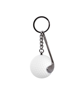 Zekupp Golf Topu Anahtarlık, El Yapımı İsimli Anahtarlık, Hediyelik Anahtarlık, 2 Renk Seçeneği: Beyaz Kırmızı, El Yapımı Metal Anahtarlık