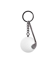 Zekupp Golf Topu Anahtarlık, El Yapımı İsimli Anahtarlık, Hediyelik Anahtarlık, 2 Renk Seçeneği: Beyaz Kırmızı, El Yapımı Metal Anahtarlık