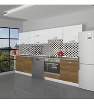 Decoraktiv Elite 280Y Ankastre Fırın Modüllü Mdf Hazır Mutfak Dolabı - Tezgah Dahil - Pera Beyaz (Pera-Beyaz)