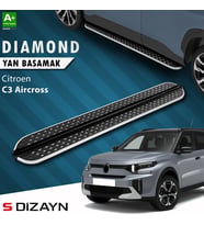 S-Dizayn Citroen C3 Aircross 2 Diamond Krom Yan Basamak 183 Cm 2024 Üzeri A+ Kalite