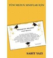 A4 Boy Mezuniyet Belgesi 10 Adet - Kalın Kart - Yıl Sonu Hediye Yüksek Kalite Baskı 1.Hamur