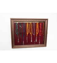 Koleksiyonerlere Özel Tesbih Sergileme Panosu Hediyelik 44x54 cm Ledli (Altın)