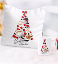 BK Gift Kişiye Özel Yılbaşı Mutlu Yıllar Tasarımlı Yastık Kupa Seti - 7