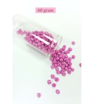 Dökme Cam Kum Boncuk Büyük Boy (6/0) 4 mm - 60 Gram - Koyu Pembe - BNC127