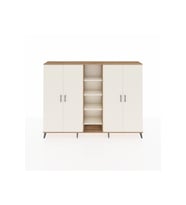 Arges Dolap 12 Raflı 4 Kapaklı 220x30x163 Çam-Aytaşı