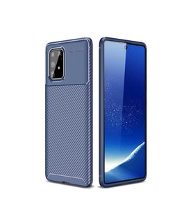 Samsung Galaxy S10 Lite (A91) Kılıf Esnek Soft Karbon Tasarım Legion Serisi (Lacivert)