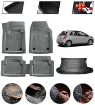 Toyota Yaris 2005-2013  Uyumlu Paspas Araca Özel Bagaj Havuzu MBS Gri
