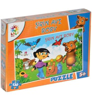Laço Kids - Şirin Ayı BOBY Puzzle Oyunu-27x40 cm 130 Parça LC13006