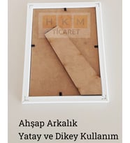 15x21 cm Mavi Fotoğraf Çerçevesi! Ahşap Ayaklı Pvc Camlı Dekoratif Masaüstü Çerçeve!